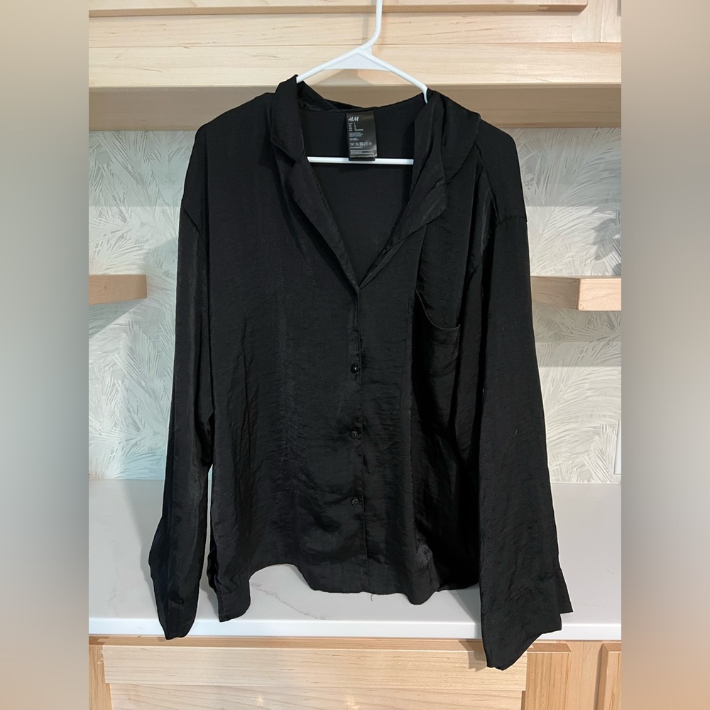 H&M Black Button Down Shirt